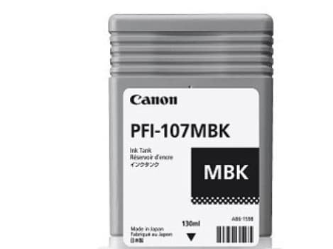 Canon PFI-107 MBK - 130 ml - matt svart - original - blekktank - for imagePROGRAF iPF670, iPF680, iPF685, iPF770, iPF780, iPF785