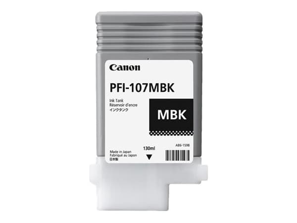 Canon PFI-107 MBK - 130 ml - matt svart - original - blekktank - for imagePROGRAF iPF670, iPF680, iPF685, iPF770, iPF780, iPF785