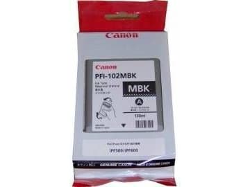 Canon PFI-102 MBK - 130 ml - matt svart - original - blekktank - for imagePROGRAF iPF510, iPF610, iPF650, iPF655, iPF750, iPF755, iPF760, iPF765, LP1
