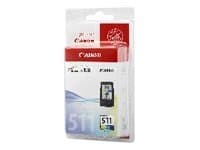 Canon CL-511 - 9 ml - farge (cyan, magenta, gul) - original - blekkpatron - for PIXMA MP230, MP237, MP252, MP258, MP272, MP280, MP282, MP495, MP499,
