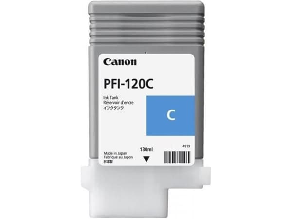 Canon PFI-120 C - 130 ml - cyan - original - blekkbeholder - for imagePROGRAF GP-200, GP-300, TM-200, TM-205, TM-300, TM-305