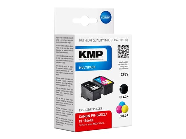 KMP MULTIPACK C97V - 2-pack - Høy ytelse - svart, farge (cyan, magenta, gul) - kompatibel - blekkpatron (alternativ for: Canon 8286B001, Canon 8288B0