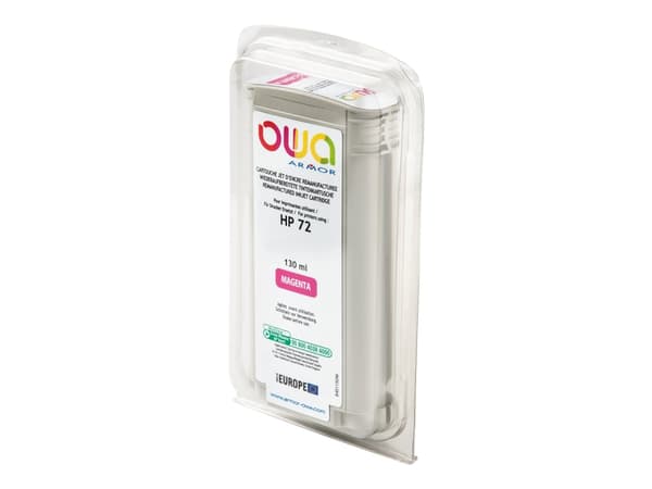 OWA - 130 ml - magenta - kompatibel - Remanufactured - blekkpatron (alternativ for: HP 72) - for HP DesignJet T1100, T1100ps, T1200, T1200ps, T1300,