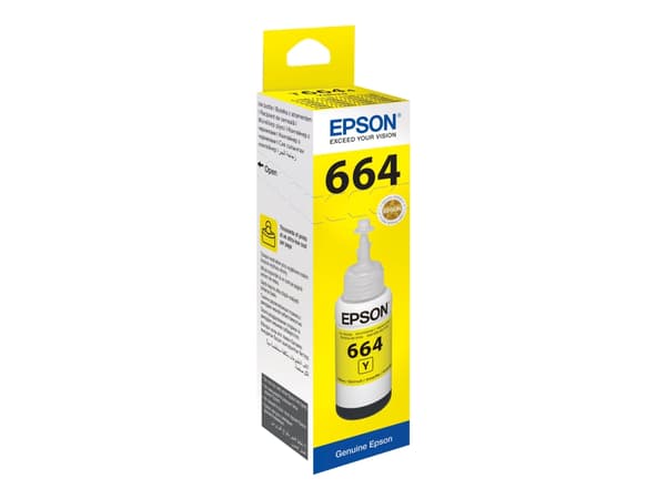 Epson T6644 - 70 ml - gul - original - bläckrefill - för Epson L386; EcoTank ET-2600, 2650, L121, L1455; EcoTank ITS L3050, L3060, L3070
