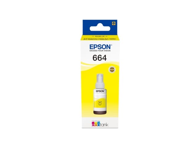 Epson T6644 - 70 ml - gul - original - bläckrefill - för Epson L386; EcoTank ET-2600, 2650, L121, L1455; EcoTank ITS L3050, L3060, L3070