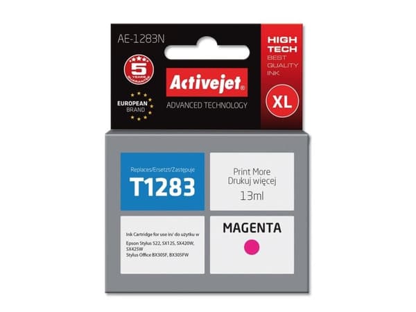 Activejet AE-1283N, Hög (XL) avkastning, Pigmentbaserat bläck, 13 ml, 1 styck