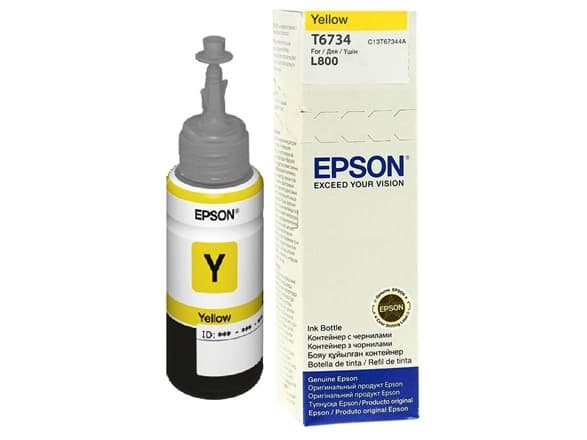 Epson T6734 - 70 ml - gul - original - blekkrefill - for Epson L1800, L800, L805, L810, L850; EcoTank L1800