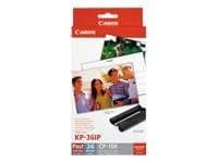 Canon KP-36IP - 100 x 148 mm skriverpatron / papirsett - for Canon SELPHY CP1000, CP1200, CP1300, CP1500, CP530, CP790, CP800, CP820, CP900, CP910