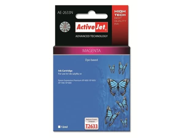 Activejet AE-2633N, Høyt (XL) utbytte, Pigmentbasert blekk, 12 ml, 1 stykker