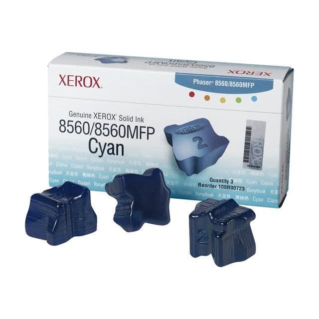 XEROX Cartouche de toner Phaser 8560MFP - Cyan - 3 x 1000 sider - Pack de 3