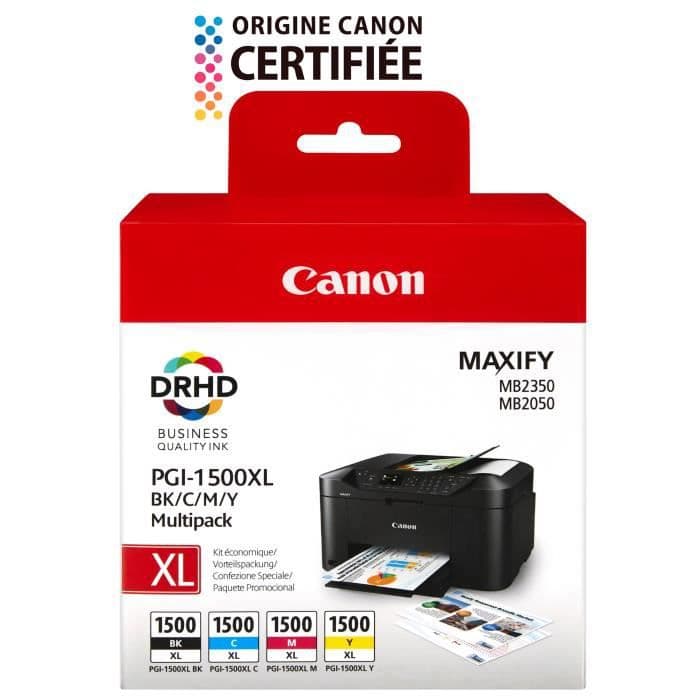 Canon PGI-1500XL patron - Sort / Cyan / Magenta / Gul - Multipack - XL