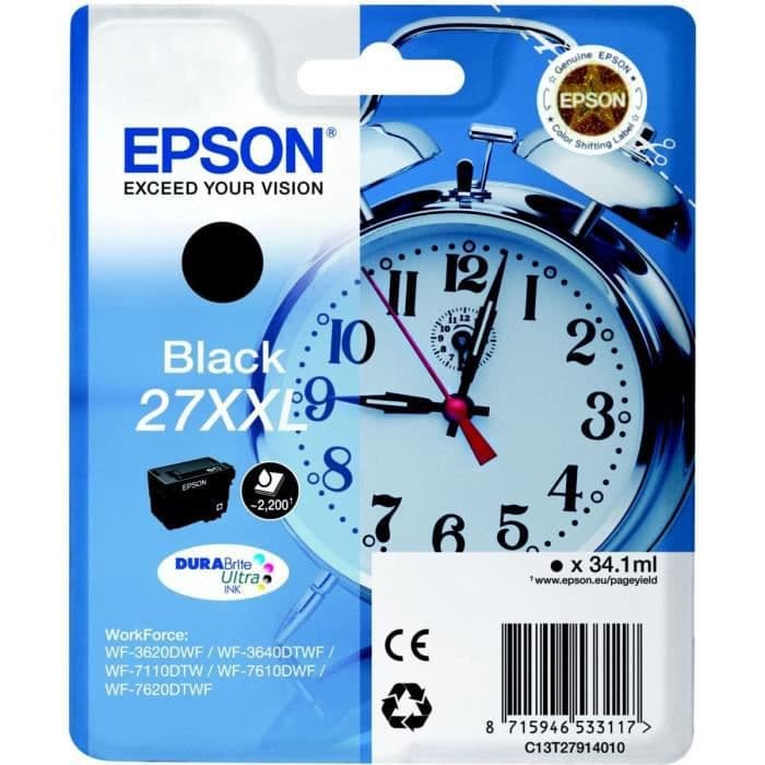 EPSON pakke med 1 patron 27XXL - sort - meget høj kapacitet 34,1 ml