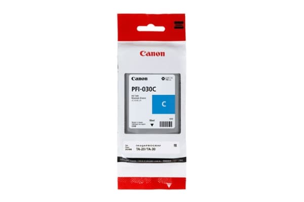 Canon PFI-030C - 55 ml - cyan - original - bläcktank - för imagePROGRAF TA-20, TA-20 MFP L24ei, TA-30, TA-30 MFP L36ei