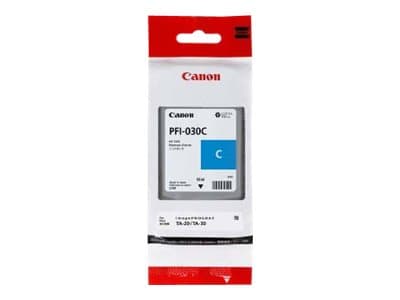 Canon PFI-030C - 55 ml - cyan - original - blekktank - for imagePROGRAF TA-20, TA-20 MFP L24ei, TA-30, TA-30 MFP L36ei