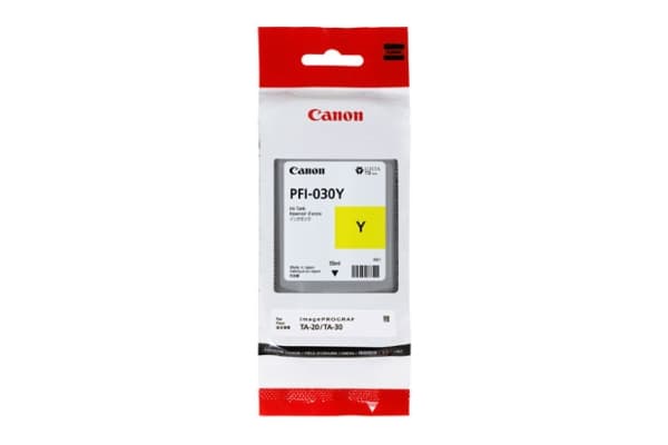 Canon PFI-030Y - 55 ml - gul - original - blekkbeholder - for imagePROGRAF TA-20, TA-20 MFP L24ei, TA-30, TA-30 MFP L36ei