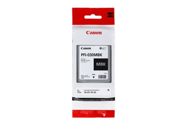 Canon PFI-030MBK - 55 ml - mattsvart - original - bläcktank - för imagePROGRAF TA-20, TA-20 MFP L24ei, TA-30, TA-30 MFP L36ei