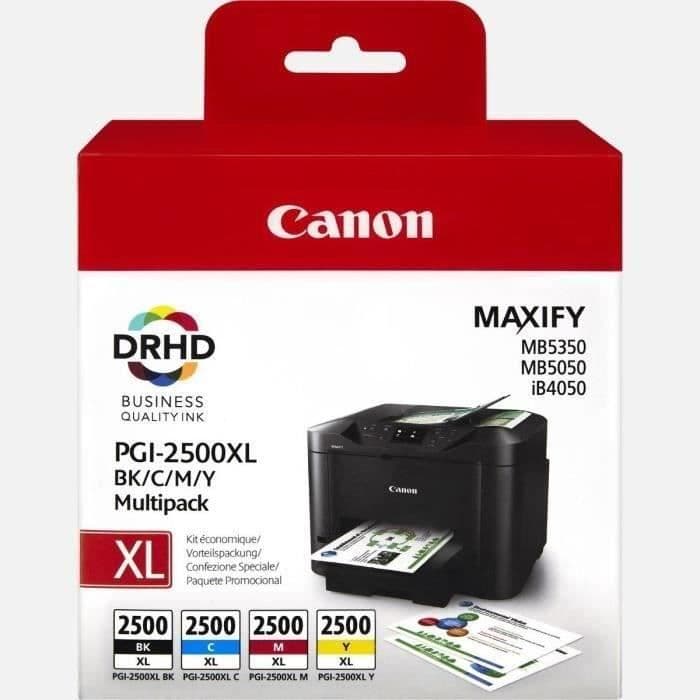 Canon PGI-2500XL Cartridge - Multipack (Cyan, Magenta, Gul, Sort) - XL
