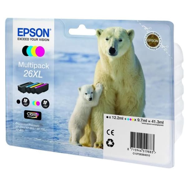 Epson T2636 XL Polar Bear Mult Ink Cartridge