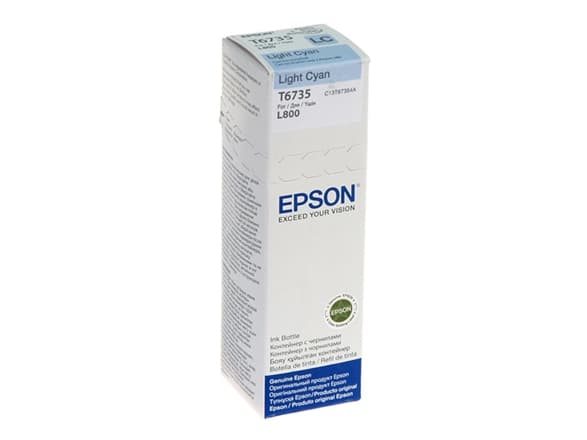 Epson T6735 - 70 ml - lys cyan - original - blekkrefill - for Epson L1800, L800, L805, L810, L850; EcoTank L1800