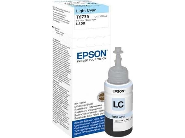 Epson T6735 - 70 ml - lys cyan - original - blekkrefill - for Epson L1800, L800, L805, L810, L850; EcoTank L1800