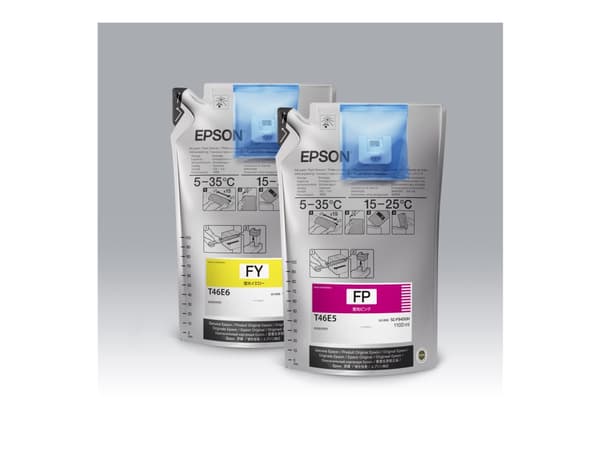Epson T46D6 - 2-pack - 1 L - fluorescerende gul - original - blekkpatron - for SureColor SC-F9400H