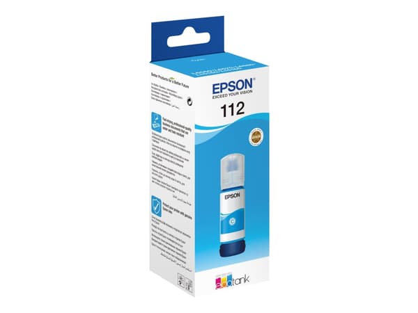 Epson EcoTank 112 - 70 ml - cyan - original - blekkpåfylling - for EcoTank L11160, L15150, L15160, L6460, L6490, L6550, L6570, L6580; EcoTank Pro L15