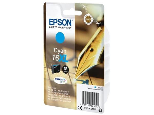 Epson Pen and crossword Singlepack Cyan 16XL DURABrite Ultra Ink