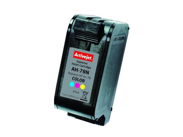 Activejet AH-78N, Høyt (XL) utbytte, Cyan, Fiolblå, Gult, Fargestoffbasert blekk, 47 ml, 1 stykker, Enkeltpakke