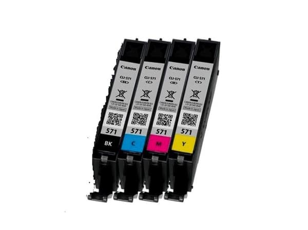 Canon CLI-571 C/M/Y/BK Photo Value Pack - 4-pack - 7 ml - svart, gul, cyan, magenta - original - 100 x 150 mm 50 ark bläckbehållare / papperspaket -