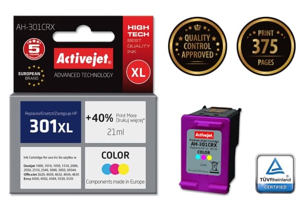 Activejet AH-301CRX, Høyt (XL) utbytte, Fargestoffbasert blekk, 21 ml, 460 sider, 1 stykker, Enkeltpakke