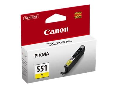 Canon CLI-551Y - 7 ml - gul - original - blekkbeholder - for PIXMA iP8750, iX6850, MG5550, MG5650, MG5655, MG6450, MG6650, MG7150, MG7550, MX725, MX9