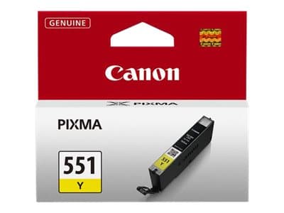 Canon CLI-551Y - 7 ml - gul - original - blekkbeholder - for PIXMA iP8750, iX6850, MG5550, MG5650, MG5655, MG6450, MG6650, MG7150, MG7550, MX725, MX9