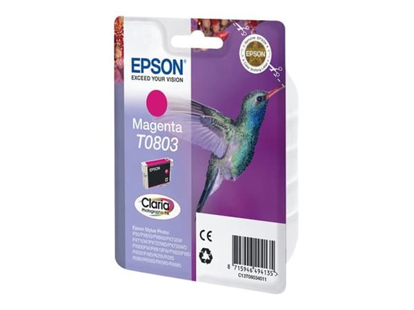 Epson T0803 - 7.4 ml - magenta - original - blister - blekkpatron - for Stylus Photo P50, PX650, PX660, PX700, PX710, PX720, PX730, PX800, PX810, PX8
