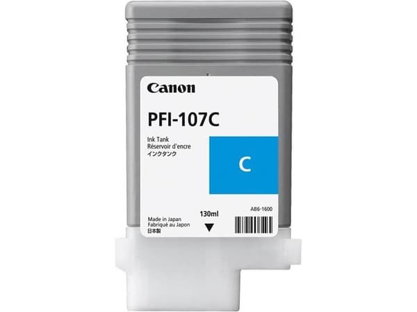 Canon PFI-107 C - 130 ml - cyan - original - blekktank - for imagePROGRAF iPF670, iPF680, iPF685, iPF770, iPF780, iPF785