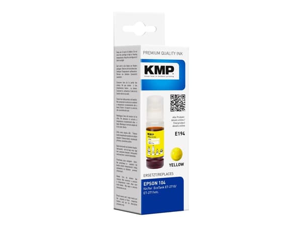 KMP E194 - 70 ml - gul - kompatibel - blekkpatron (alternativ for: Epson C13T00P440) - for Epson EcoTank ET-14100, 1810, 2810, 2811, 2812, 2814, 2815