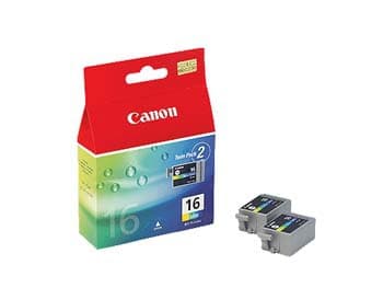 Canon BCI-16 - 2-pack - gul, cyan, magenta - original - blekkbeholder - for i90; PIXMA iP90, iP90v, mini220; Canon SELPHY CP500, DS700, DS810