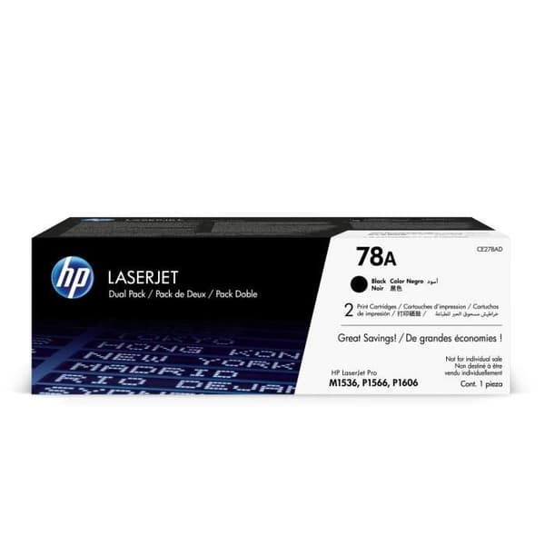 HP 78A svart original LaserJet tonerkassett (CE278A) för HP LaserJet M1536 / P1566 / P1606