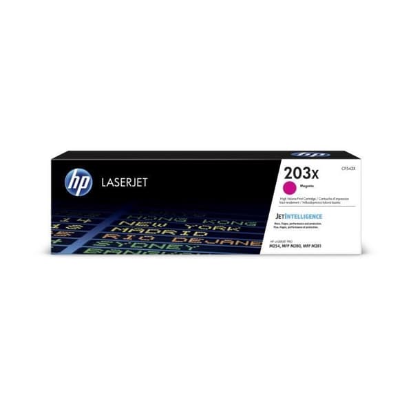 HP 203X Magenta original LaserJet tonerkassett med hög avkastning (CF543X) för HP Color LaserJet Pro M254 / M280 / M281