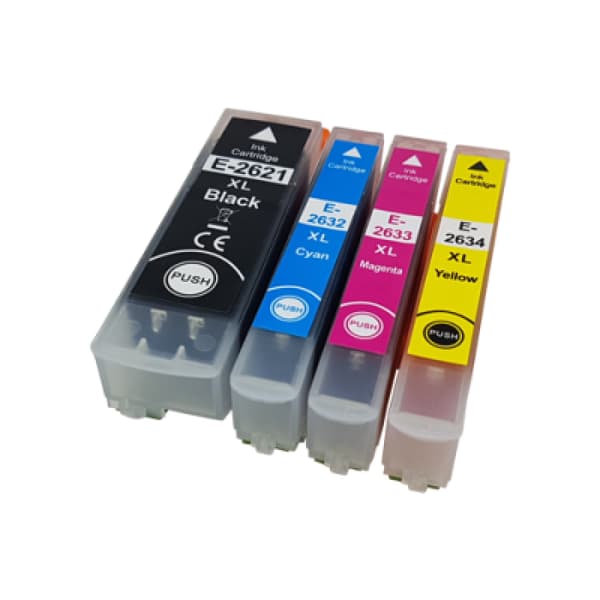 Kompatibel - Epson 26 XL Bläckpatroner Rabattpaket 4 st 88 ml