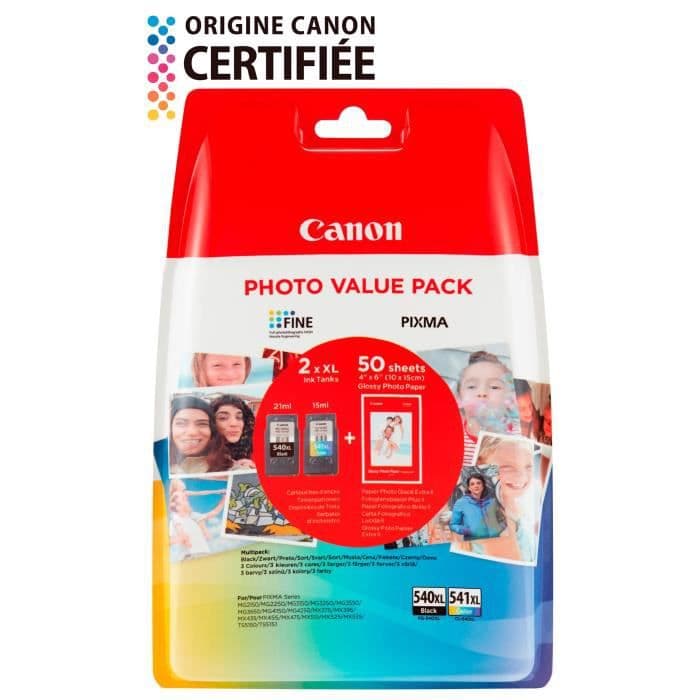 CANON-pakke med 2 patroner PG-540XL / CL-541XL - 3 farver + sort - XL