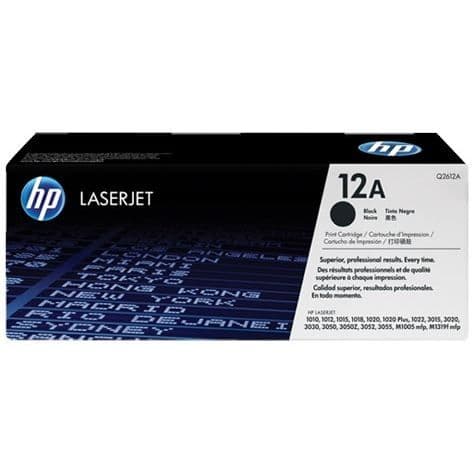 HP 12A svart original tonerkassett (Q2612AD) för HP LaserJet 1010/1012/1015/1018/1020/1022/3015/3020/3030/3050/3055 / M1005 / M1319