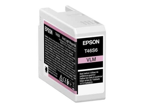 Epson UltraChrome Pro T46S6 - 25 ml - livlig lys magenta - original - blekkbeholder - for SureColor P706, SC-P700, SC-P700 Mirage Bundling