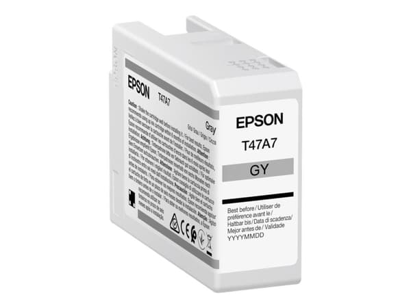 Epson UltraChrome Pro T47A7 - 50 ml - grå - original - blekkbeholder - for SureColor SC-P900, SC-P900 Mirage Bundling
