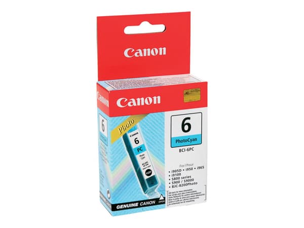 Canon BCI-6PC - Fotocyan - original - blekkbeholder - for BJC-8200; i90X, 9100, 950, 96X, 990, 99XX; PIXMA iP6000, iP8500; S800, 820, 830, 900, 9000