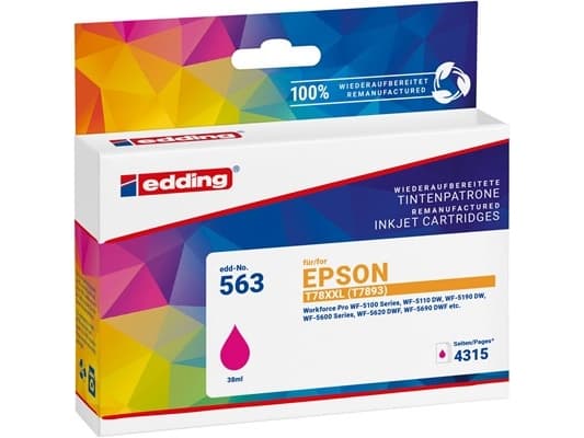 Edding EDD-563, Fiolblå, 38 ml, 1 stykker, 4315 sider, Enkeltpakke