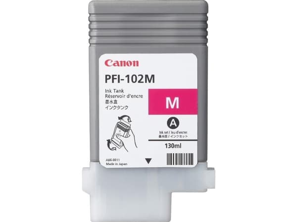 Canon PFI-102 M - 130 ml - magenta - original - bläcktank - för imagePROGRAF iPF500, iPF510, IPF600, iPF605, iPF610, iPF700, iPF710, iPF720, LP17, LP