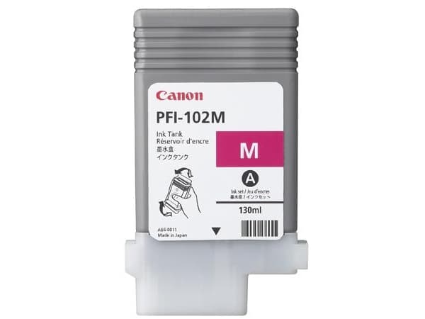 Canon PFI-102 M - 130 ml - magenta - original - bläcktank - för imagePROGRAF iPF500, iPF510, IPF600, iPF605, iPF610, iPF700, iPF710, iPF720, LP17, LP