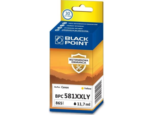 Musta piste Musta piste Musta piste Musta piste muste BPC581XXLY CLI-581YXXL Keltainen muste