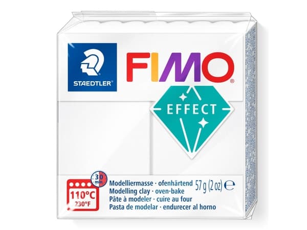 STAEDTLER FIMO 8020 - modelleringsleire - gjennomskinnelig - hvit - voksen - 1 stk(er) - 1 farge - 110 °C