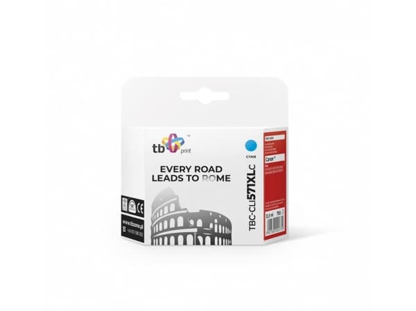 TB - 12.5ml - syaani - yhteensopiva - mustekasetti - Canon PIXMA TS5051, TS5053, TS5055, TS6050, TS6051, TS6052, TS8051, TS8052, TS9050, TS9055, TS60
